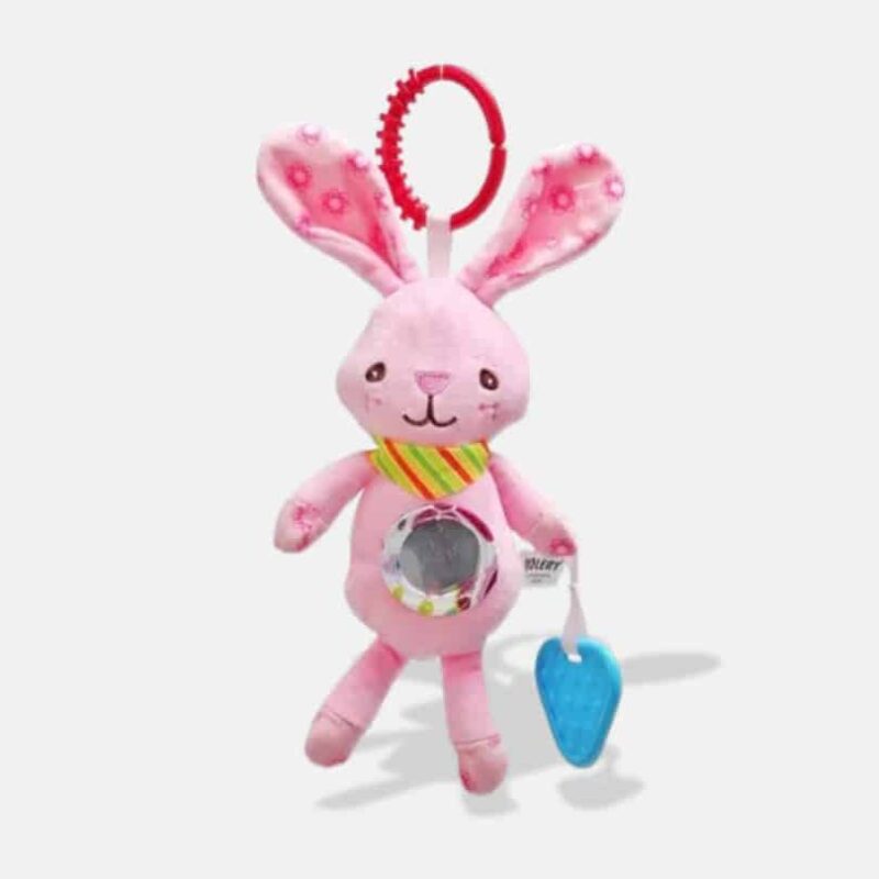 Peluche Musicale Clochette Lapin Rose
