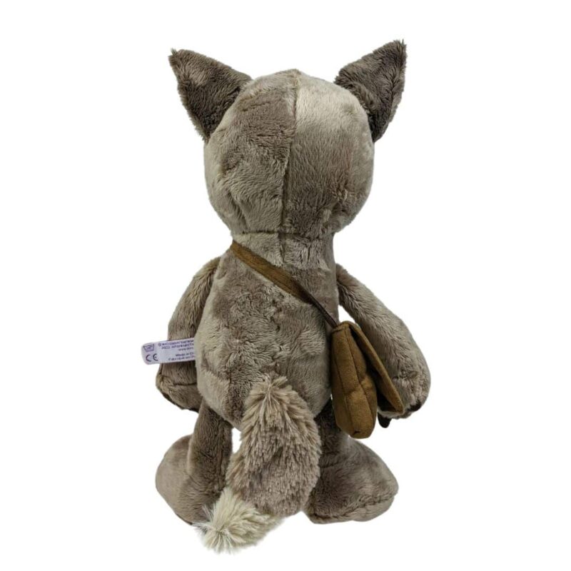 Doudou Loup Avec Sac Cachemire 25 cm – Image 2